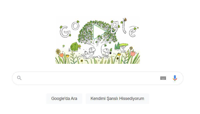 google'ın dünya günü için yaptığı doodle