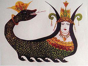 Şahmeran, yarısı yılan yarısı kadın mitolojik figür