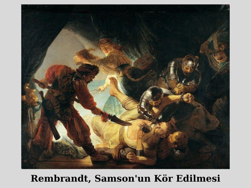 samson'un kör edilişi rembrandt